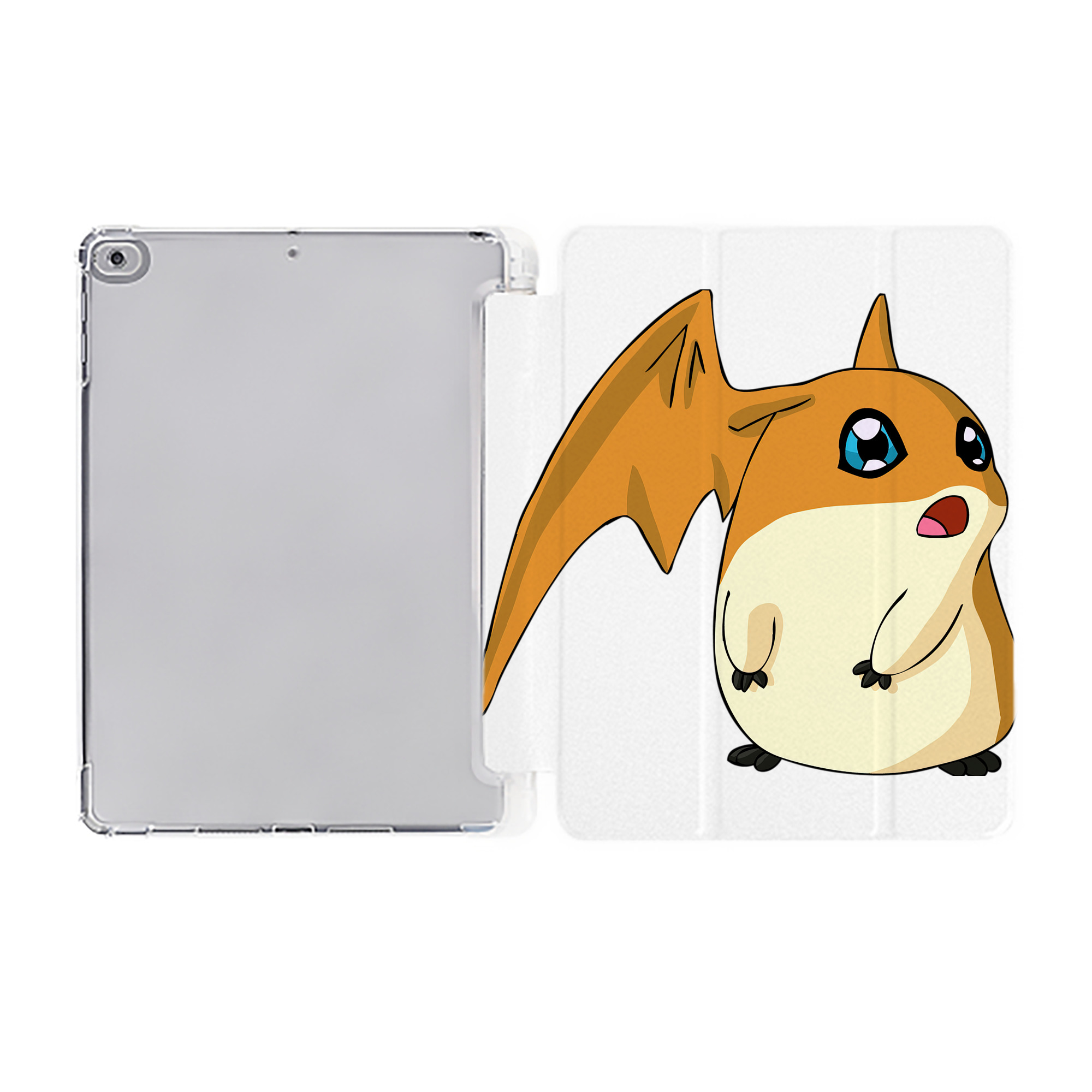 （画像用） Digimon デジタルモンスター/デジモン IPad ケース ペン収納付き 三つ折りスタンド PUレザー×シリコン 対応機種9.5/10.5/10.9インチ